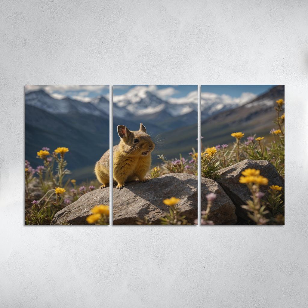 The Elusive Pika Mountain Sentinel Canvas Paintings Frame
