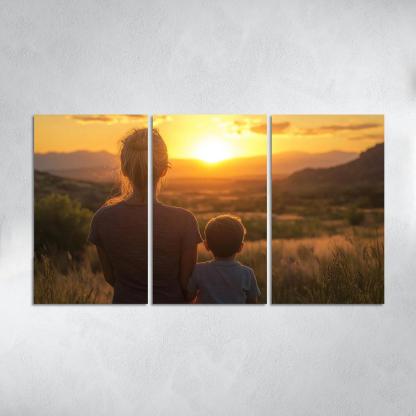 Her Silent Strength A Mothers Resilience Canvas Paintings Frame