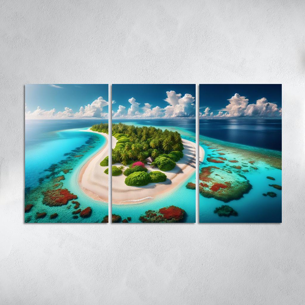 Island Escape Tropical Island Adventure Premium Artwork Frames