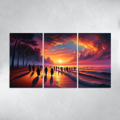 Sunrise Bay Early Morning Magic Multi-panel Paintings