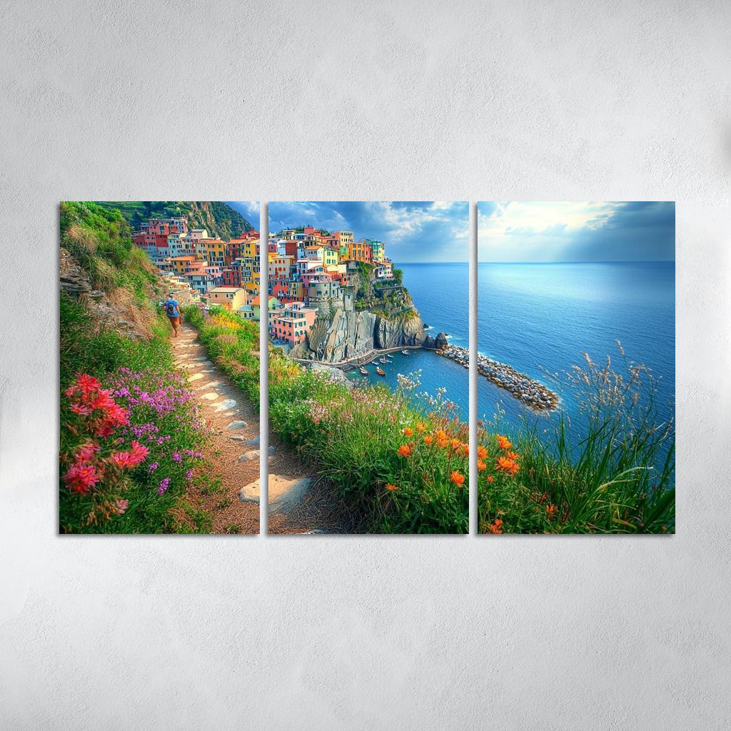 Hiking The Cinque Terre Trails Abstract Paintings Frame