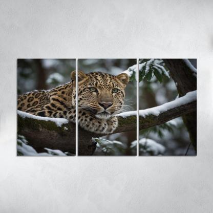 The Magnificent Amur Leopard Ghost Of The Forest Canvas Paintings Frame