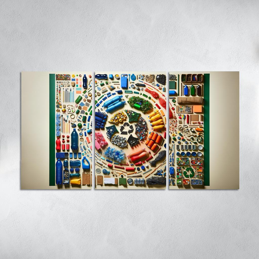 The Cycle Of Waste Advocating For A Circular Economy Multi-panel Paintings