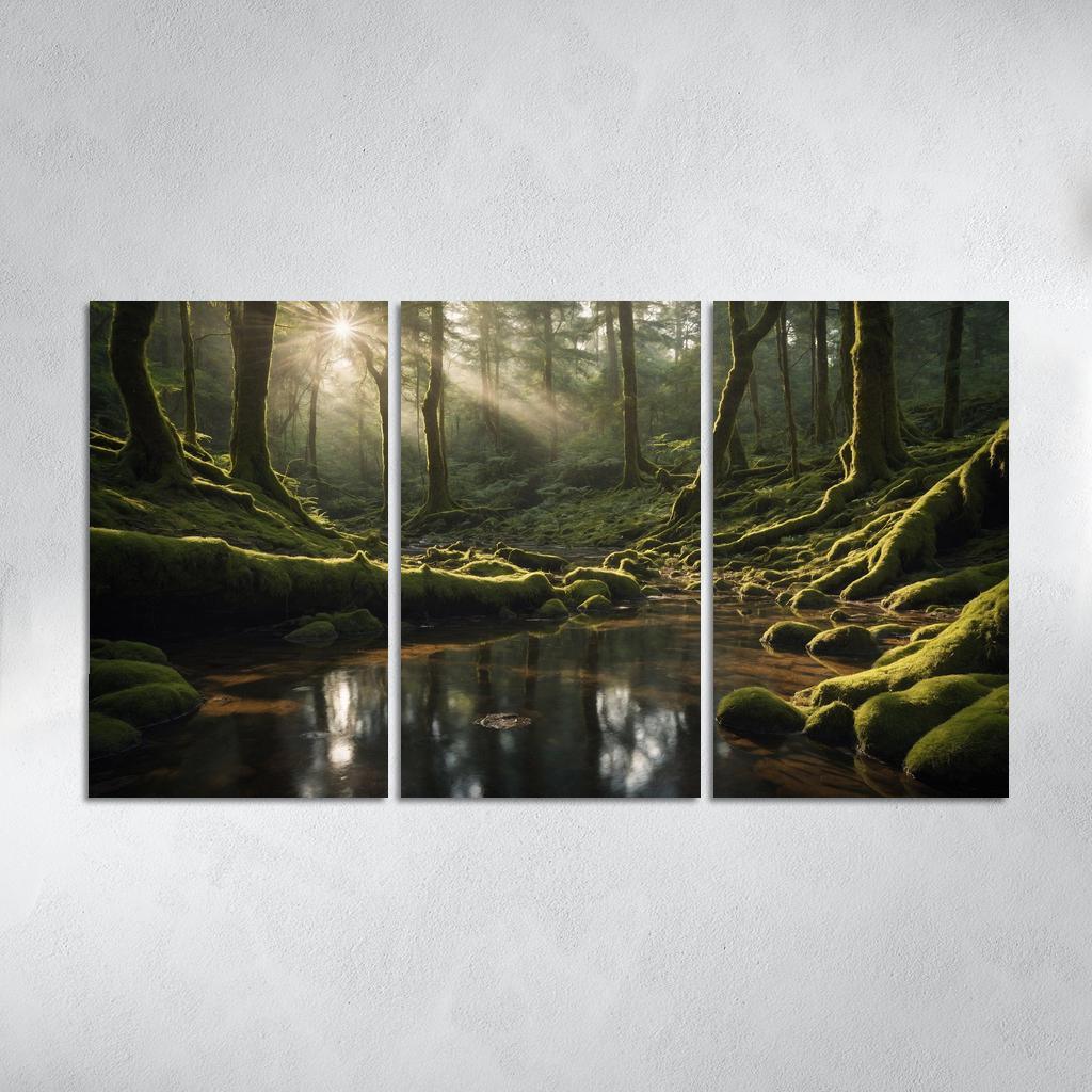 The Serenity Of Hidden Forest Glens Oil Paintings Frame