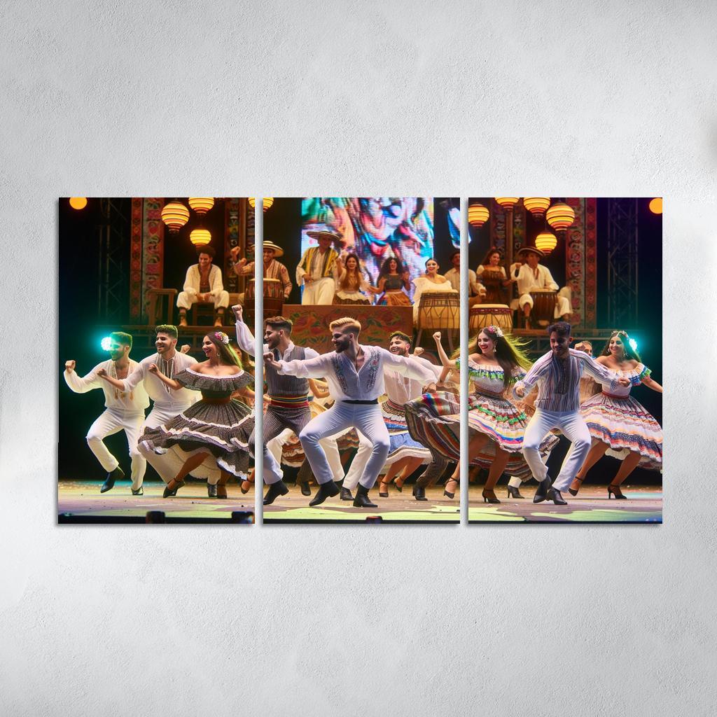 Cumbia The Dance Of Colombian Heritage Modern Paintings Frame