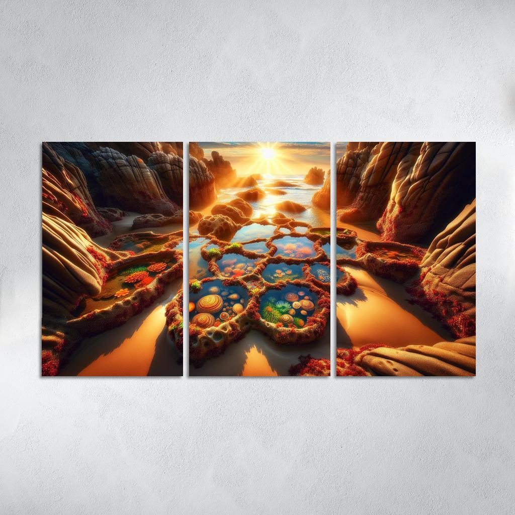 Tidal Pool Treasure Cove Modern Paintings Frame
