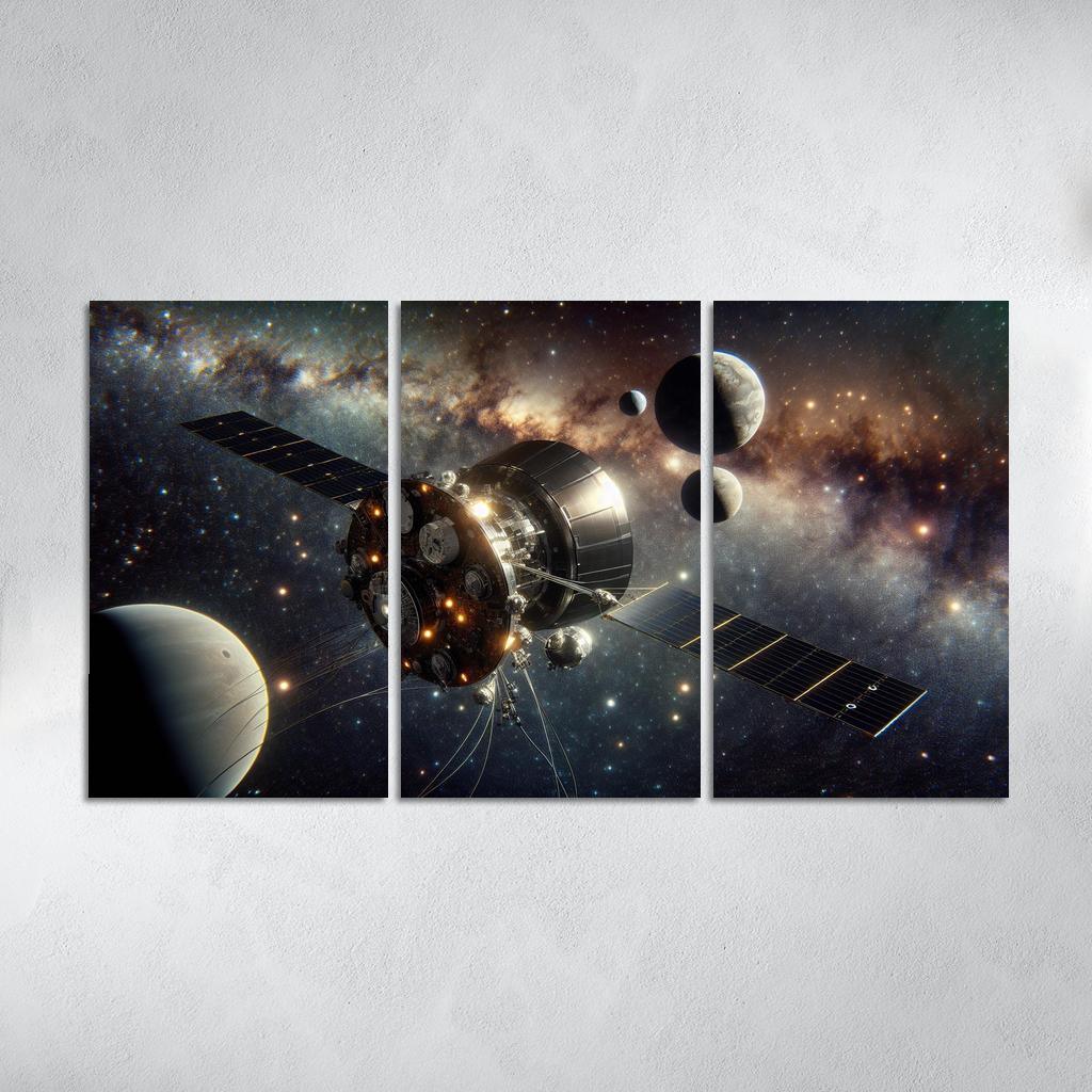 The Journey Of Space Probes A Cosmic Odyssey Abstract Paintings Frame