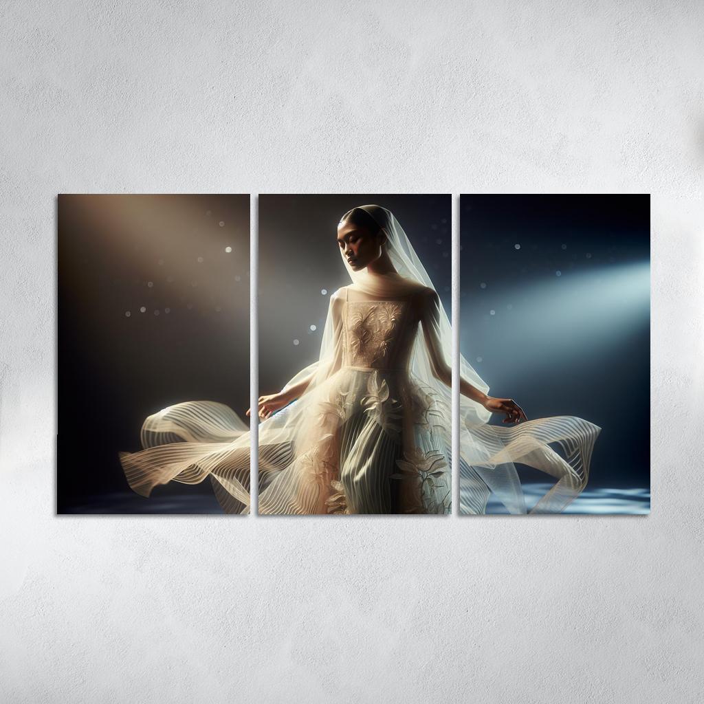 Translucent Layers Sheer Fashion Trends Multi-panel Paintings