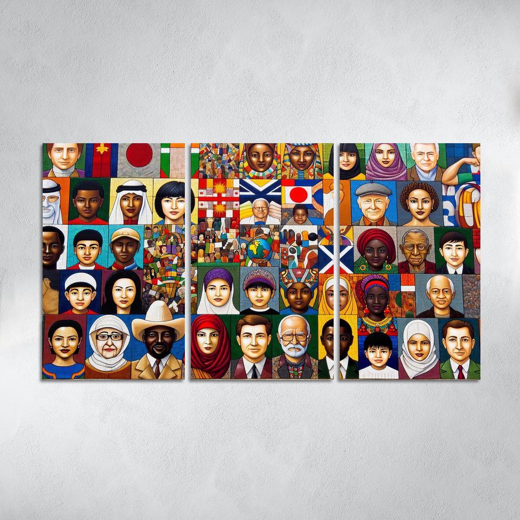 The Colors Of Diversity Celebrating Multiculturalism Custom Paintings Frame