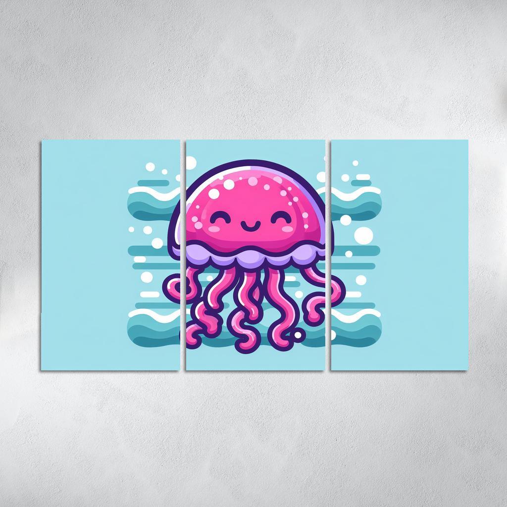 Joyful Jellyfish - Underwater Wonder Framed Paintings
