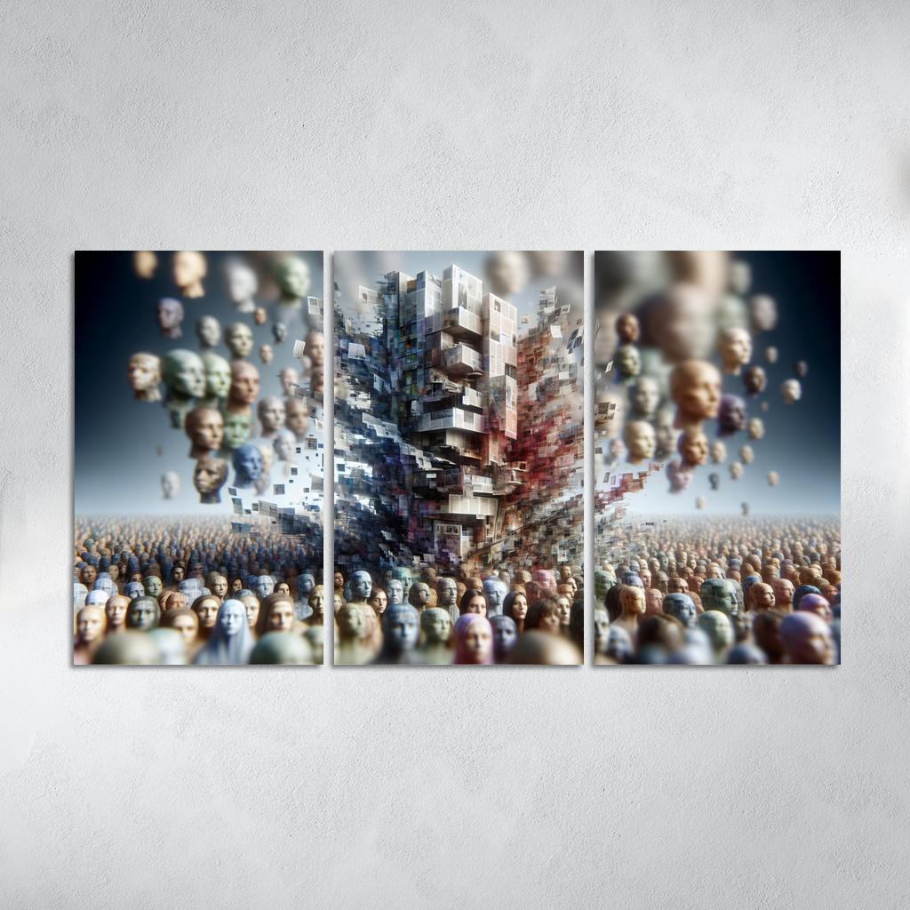 Erosion Of Trust The Crisis Of Misinformation Custom Paintings Frame