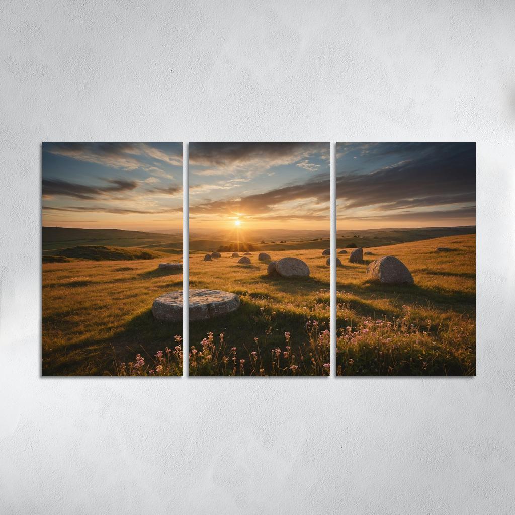 The Timeless Harmony Of Ancient Stone Circles Oil Paintings Frame