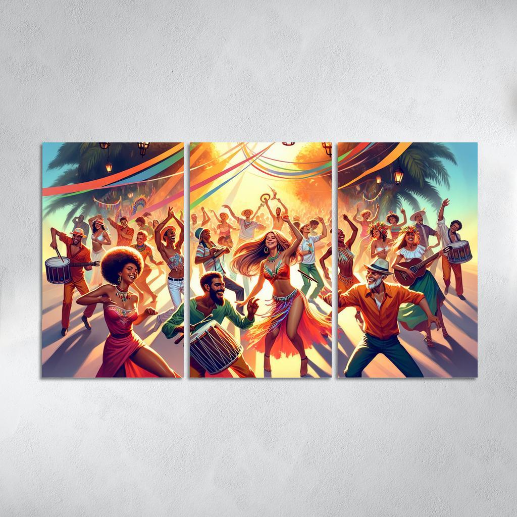 Samba De Roda The Circle Of Rhythm Modern Paintings Frame