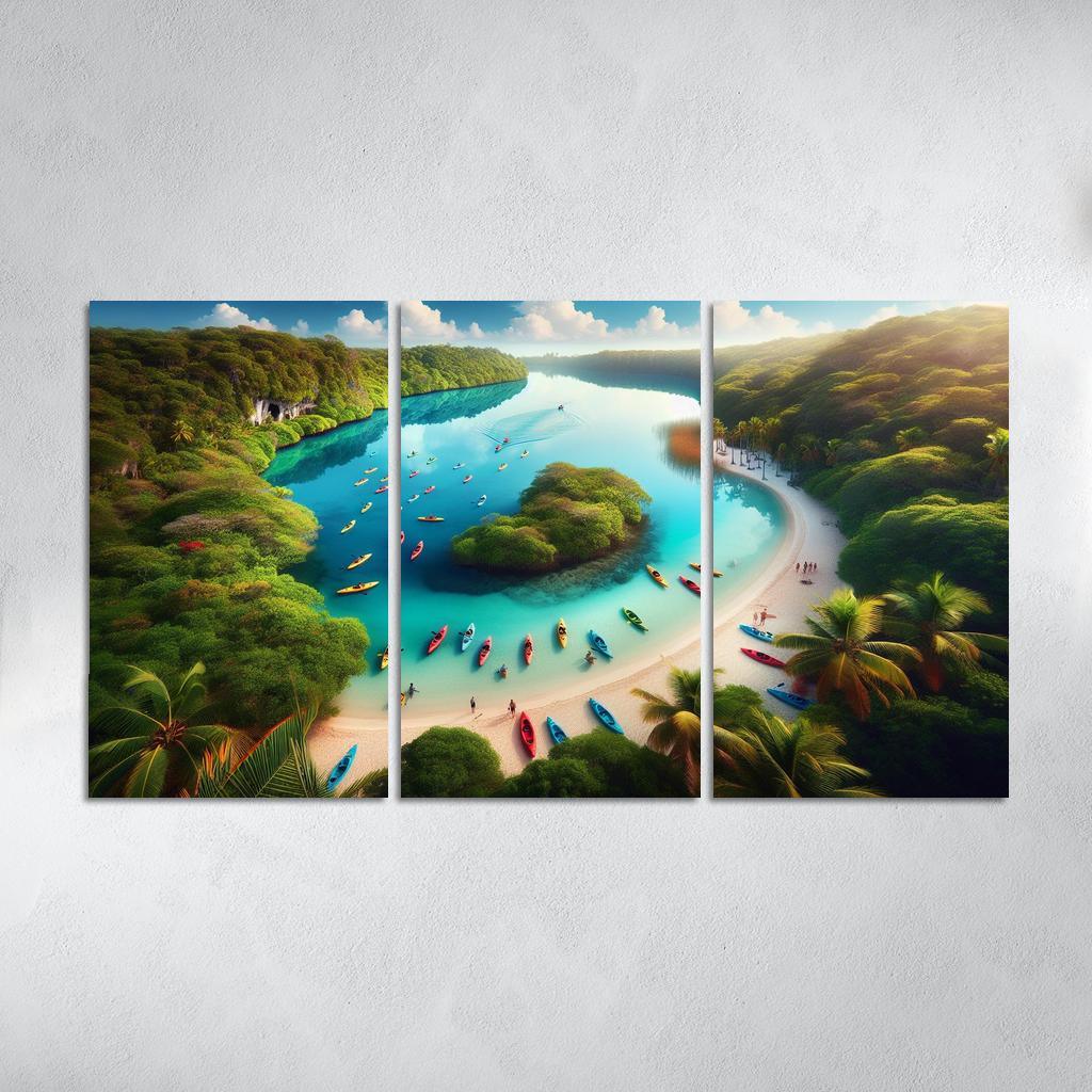 Lagoon Adventure Beach Premium Artwork Frames