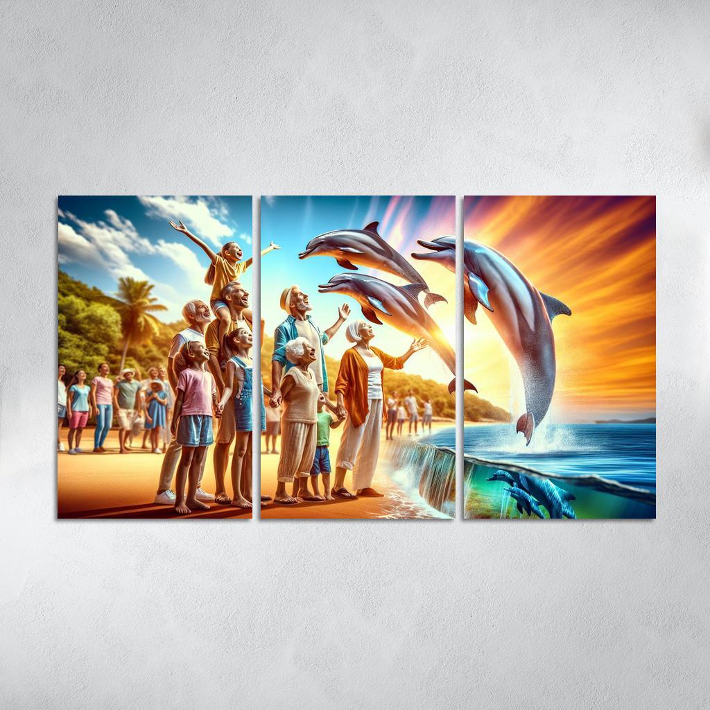 Dolphin Watch Point Wildlife Experience Custom Paintings Frame