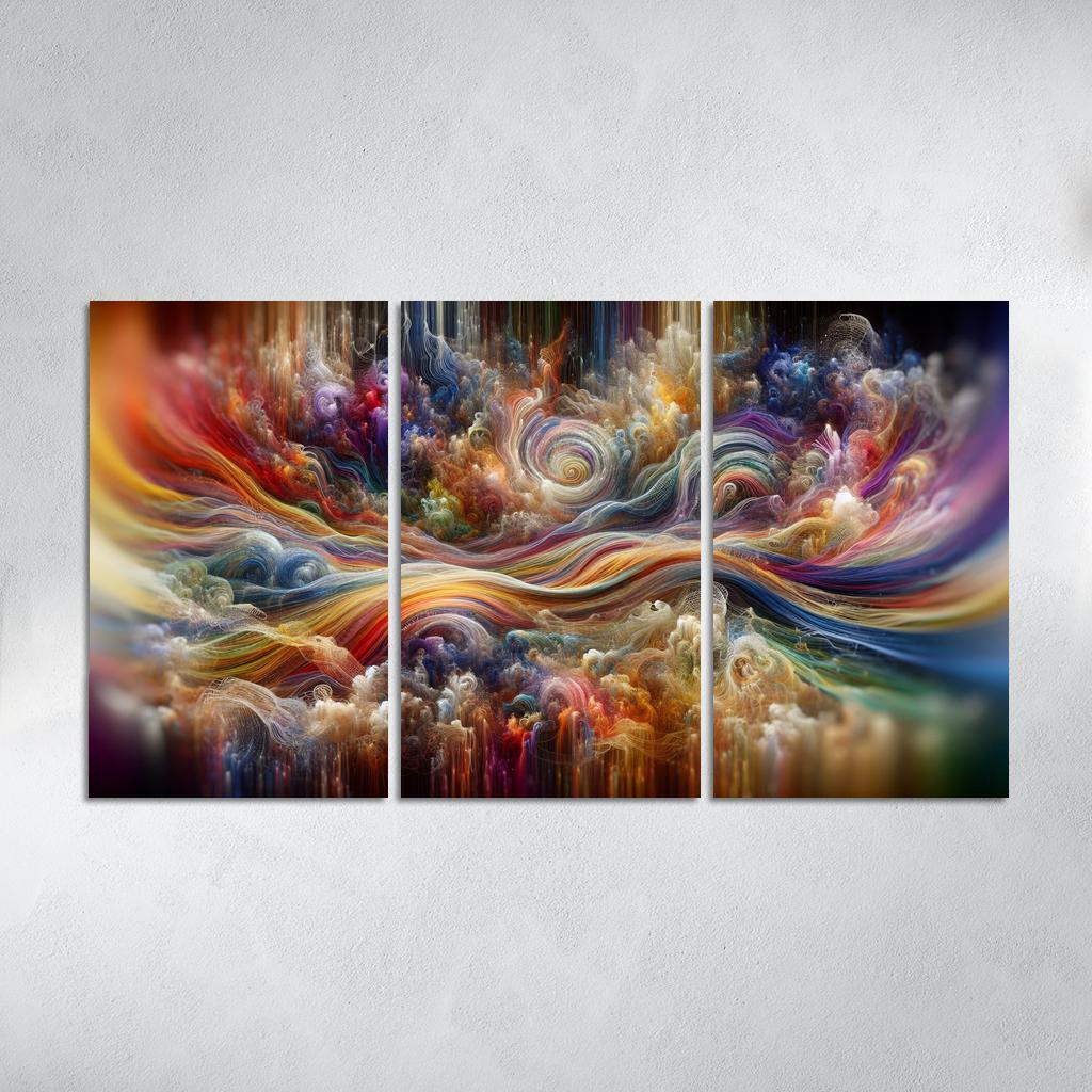 Timeless Threads of Memory 3 Piece HD Canvas Wall Art-Original Frame