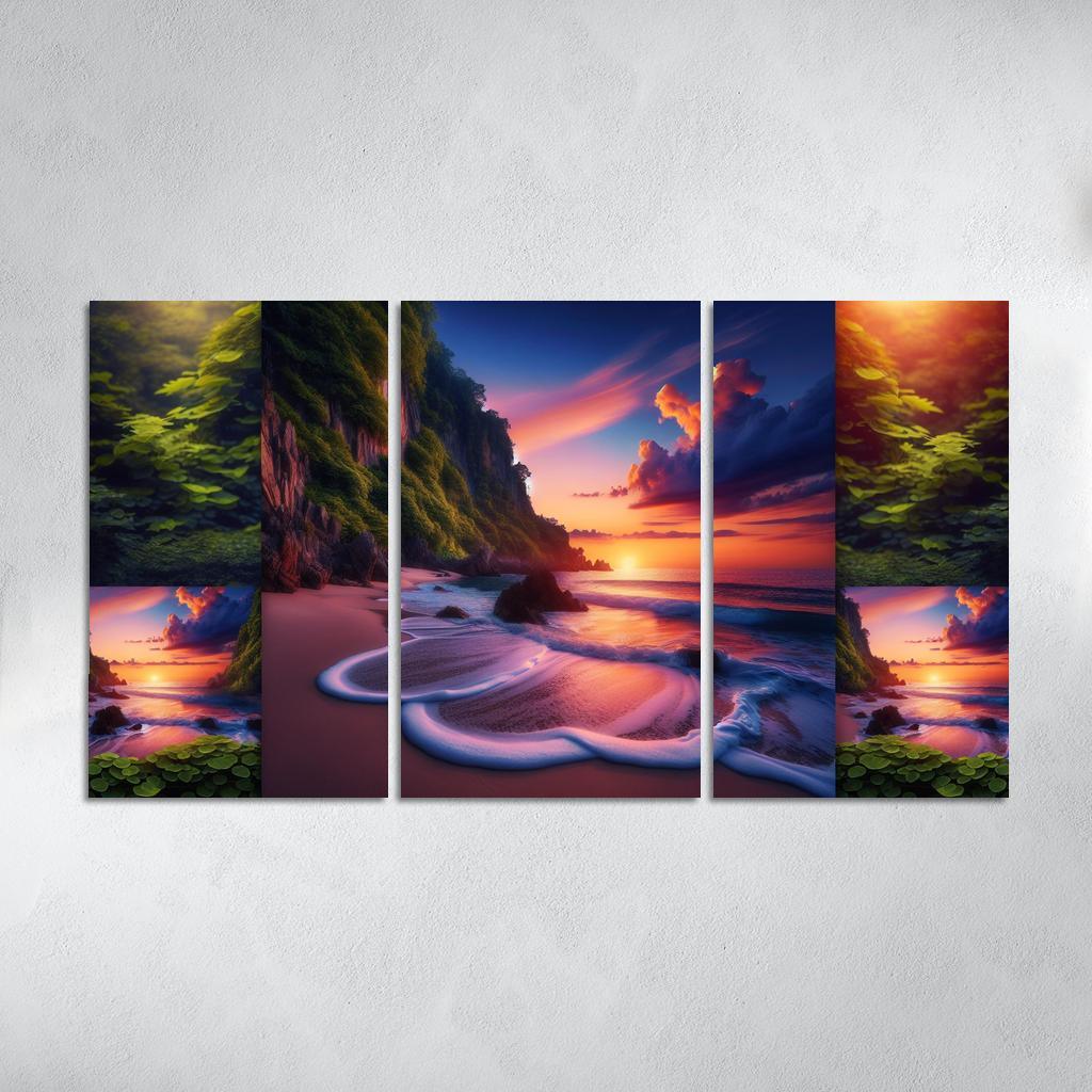 Gulf Of Tranquility Meditative Waves Custom Paintings Frame