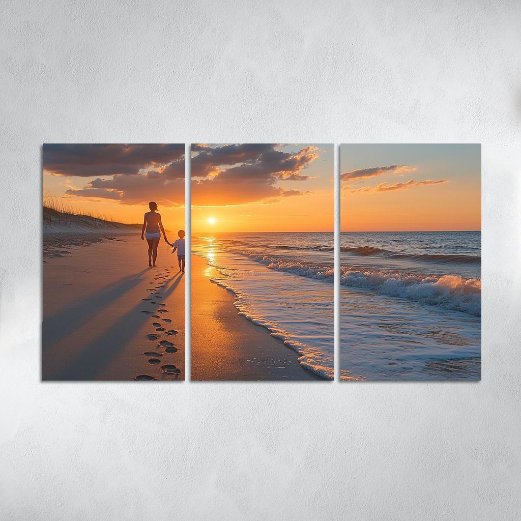 Footprints In The Heart A Mothers Journey Canvas Paintings Frame