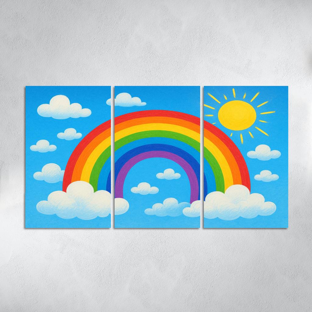 Radiant Rainbow Sky Premium Artwork Frames