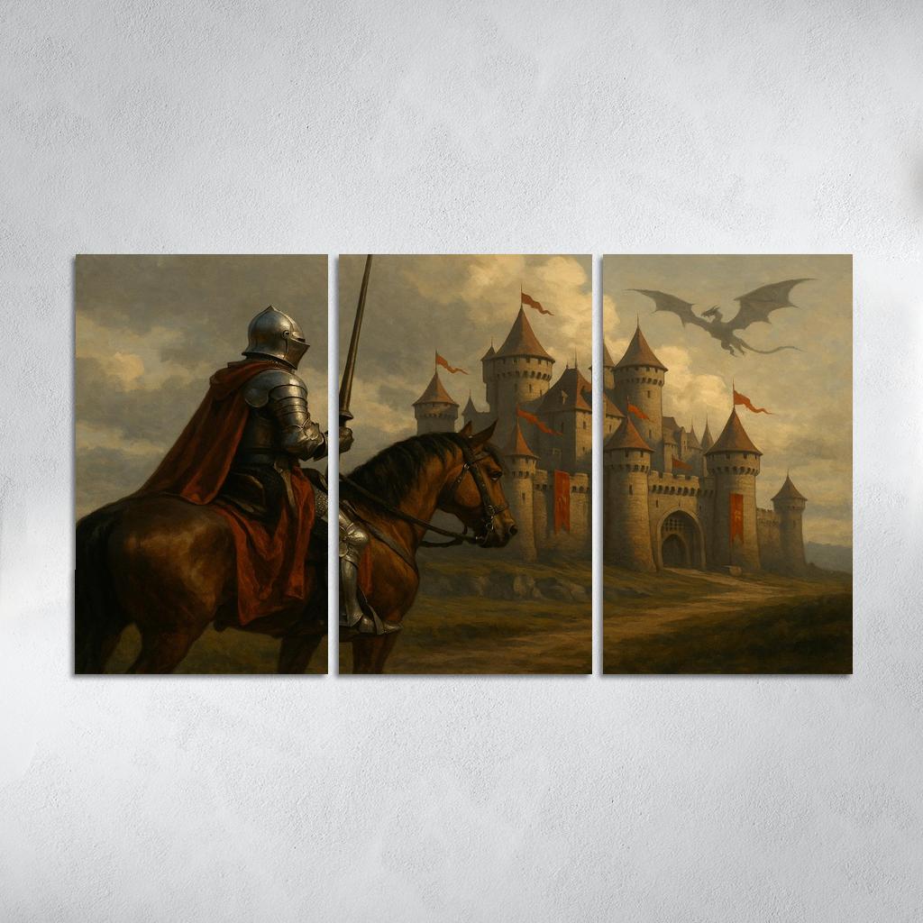 Knight's Quest - Medieval Adventure Framed Paintings