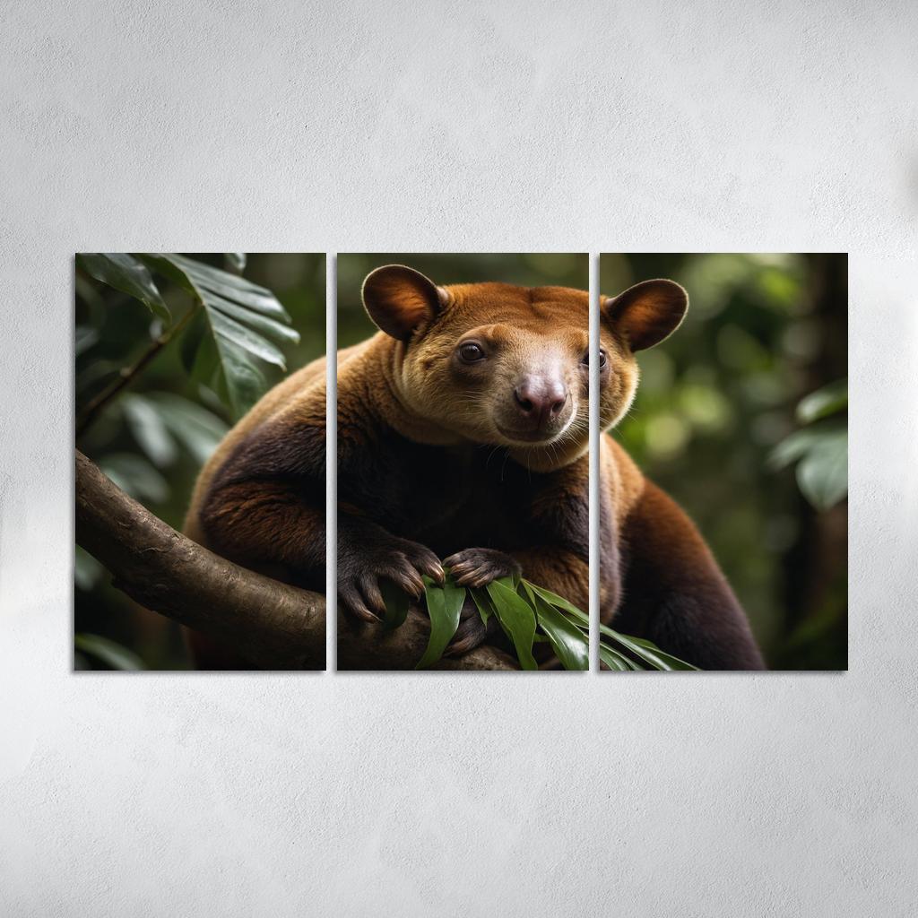 The Agile Tree Kangaroo Climbing Marvel Canvas Paintings Frame