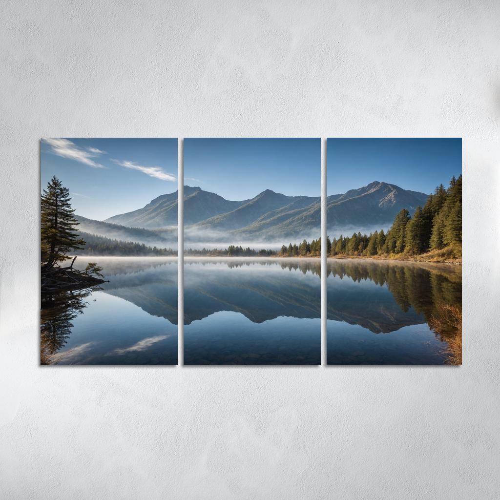 The Celestial Splendor Of Mountain Reflections Oil Paintings Frame