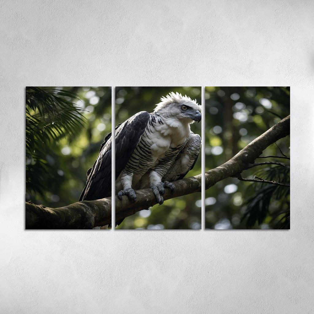 The Regal Harpy Eagle Master Of The Forest Canopy Modern Paintings Frame