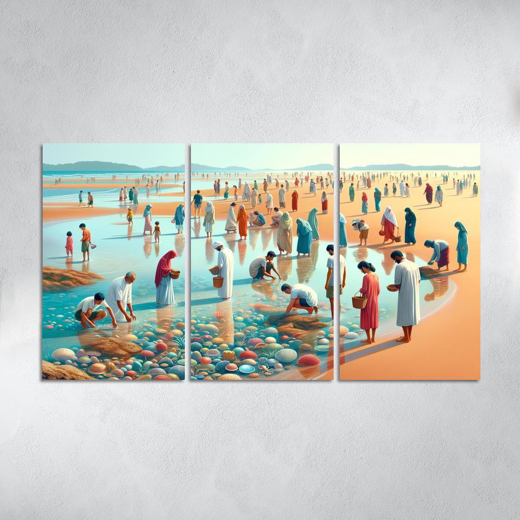 Tidepool Wonders Beach Modern Paintings Frame