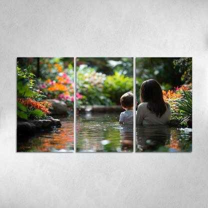 Reflections Of Love The Mirror Of Motherhood Custom Paintings Frame
