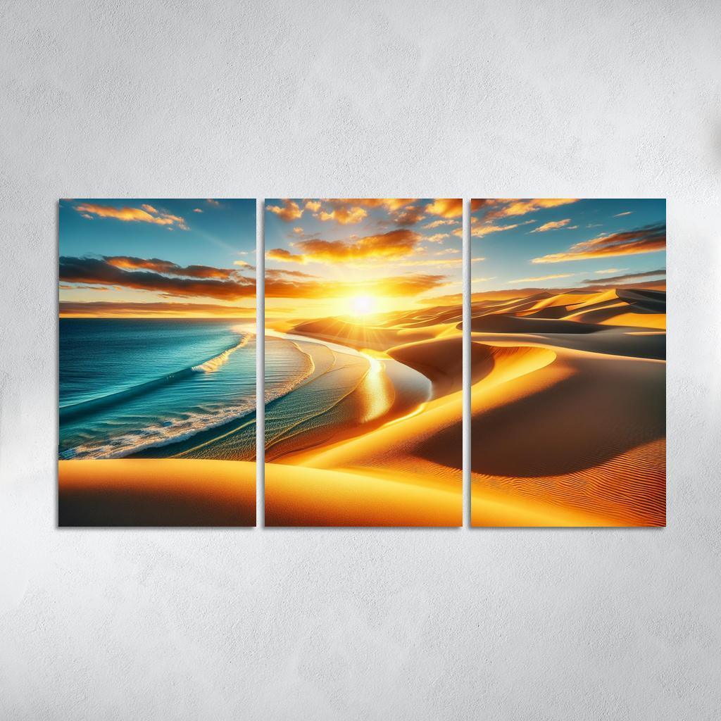 Harmonic Dunes Beach Modern Paintings Frame