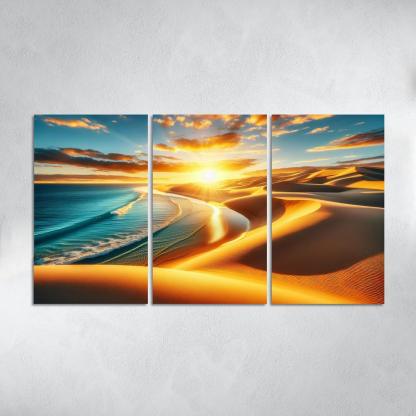 Harmonic Dunes Beach Modern Paintings Frame