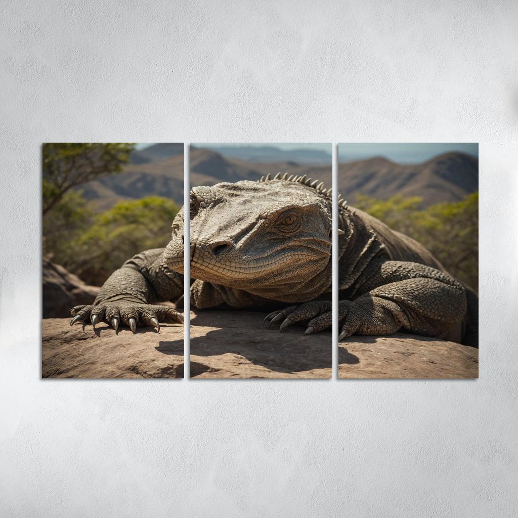 The Enigmatic Komodo Dragon King Of The Lizards Canvas Paintings Frame