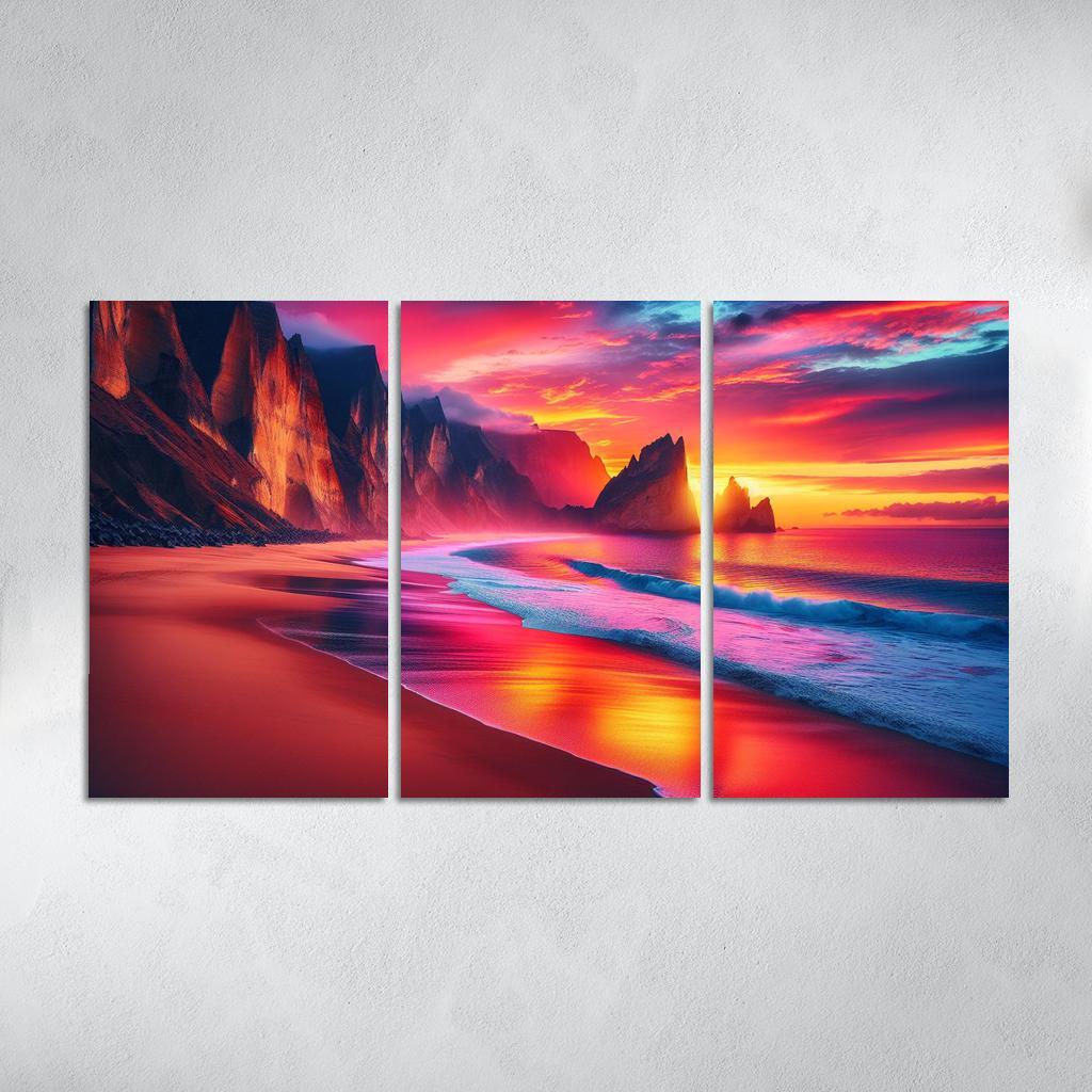 Sunset Viewpoint Spectacular Coastal Vistas Abstract Paintings Frame