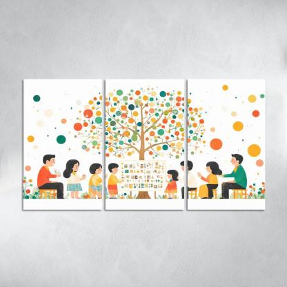 Roots Of Love A Mothers Family Tree Modern Paintings Frame