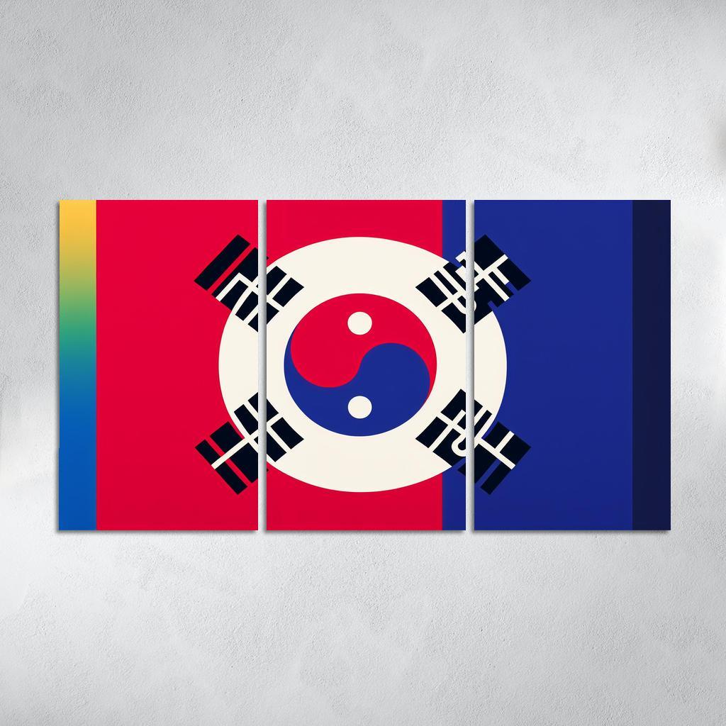 Heritage Of The East The Flag Of The Republic Of Korea Multi-panel Paintings