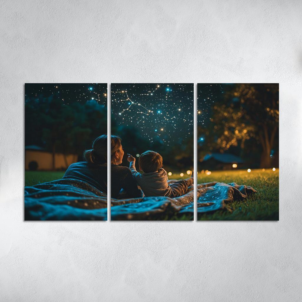 Starlit Moments A Mothers Nighttime Love Custom Paintings Frame
