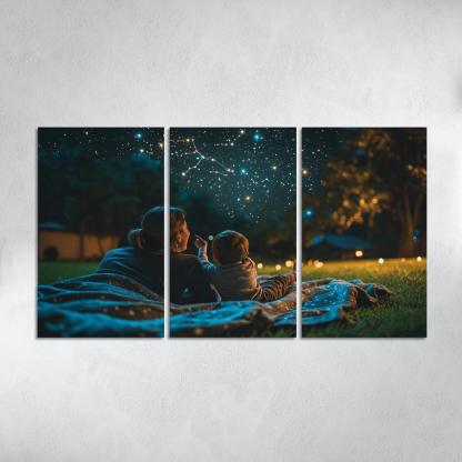 Starlit Moments A Mothers Nighttime Love Custom Paintings Frame