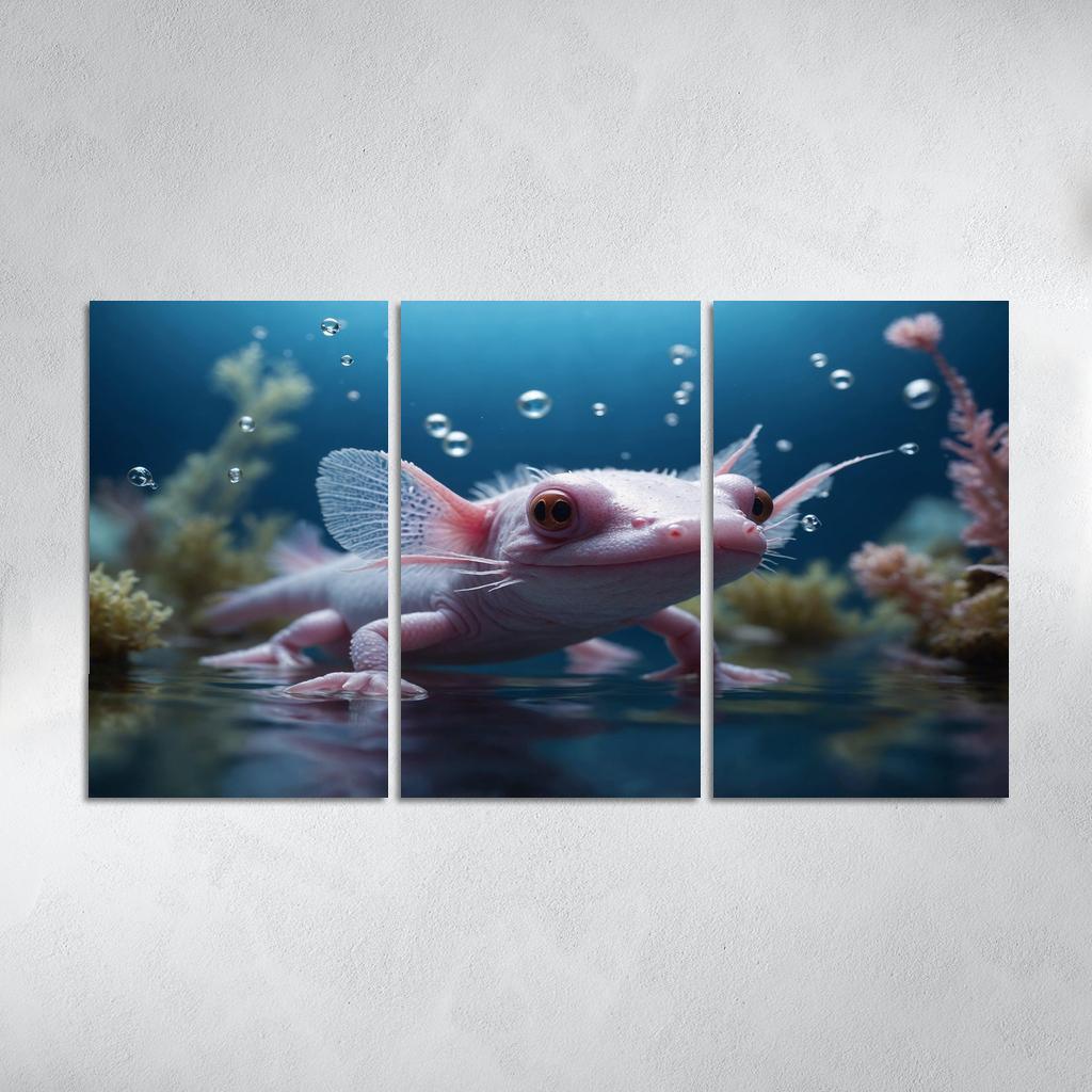 The Fascinating Axolotl Multi-panel Paintings