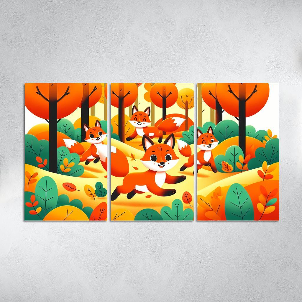 Fantastic Foxes - Forest Friends Framed Paintings