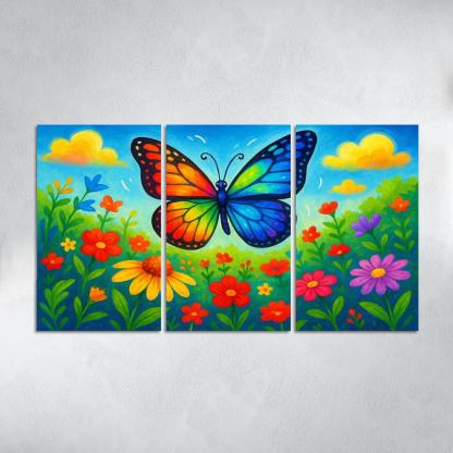 Radiant Rainbow Butterfly Quest Premium Artwork Frames