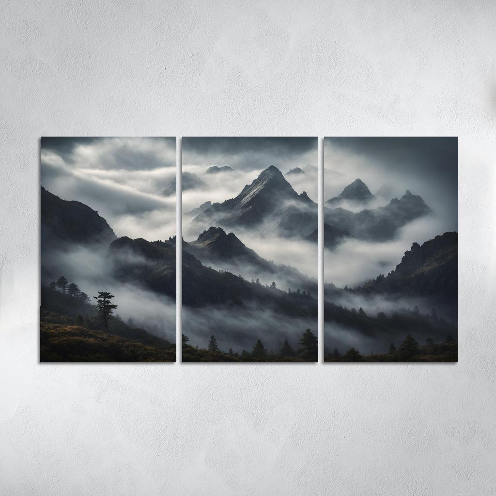 The Majestic Peaks Of Misty Mountain Range Art Trends