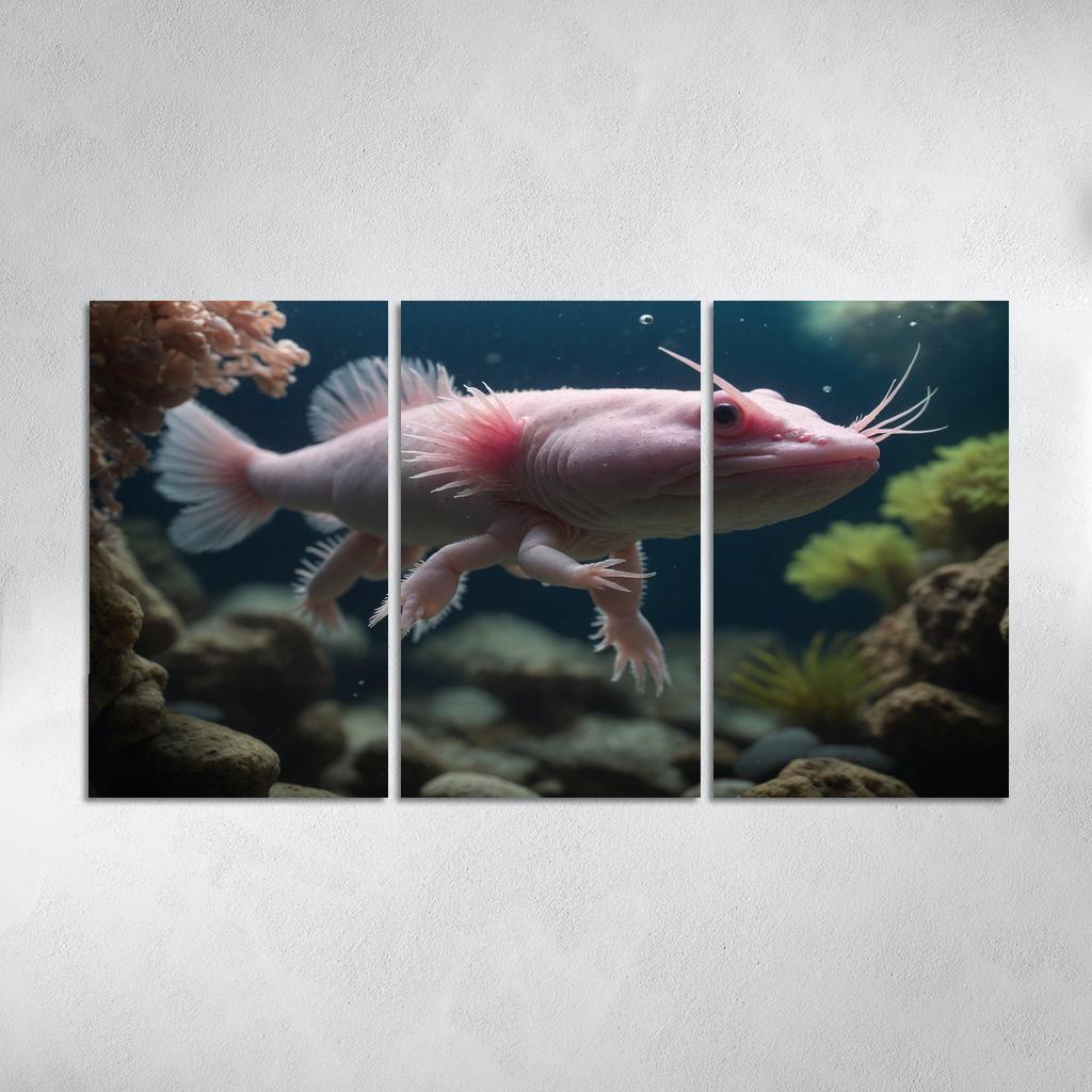 The Enigmatic Axolotl The Eternal Juvenile Oil Paintings Frame