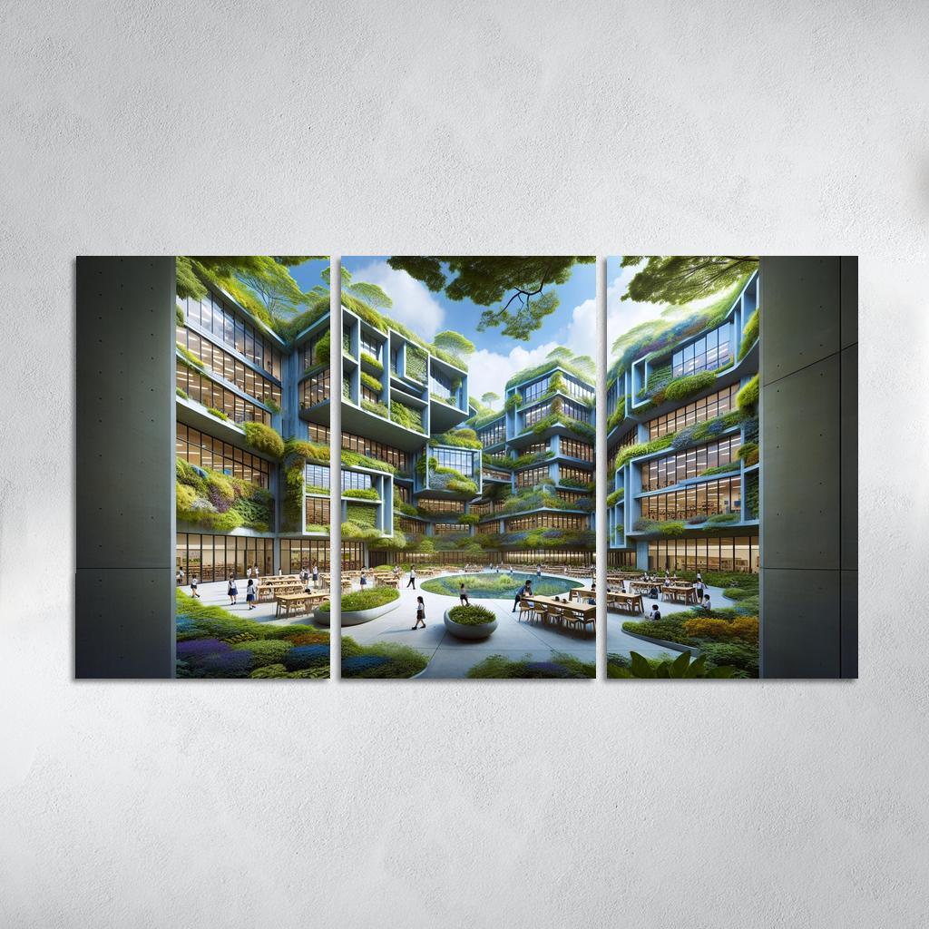 Nature-centric Education Buildings Custom Paintings Frame
