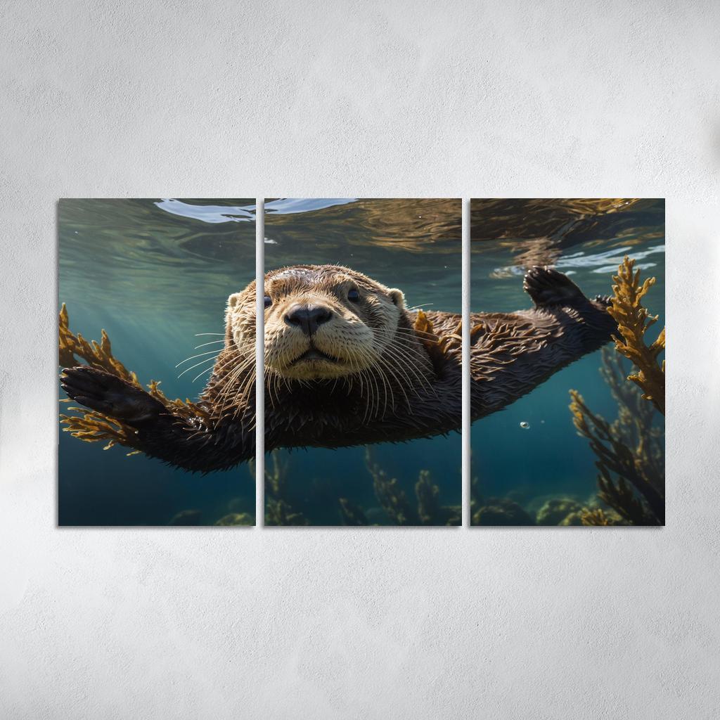 The Playful Sea Otter Ocean's Fluffy Clown Premium Artwork Frames