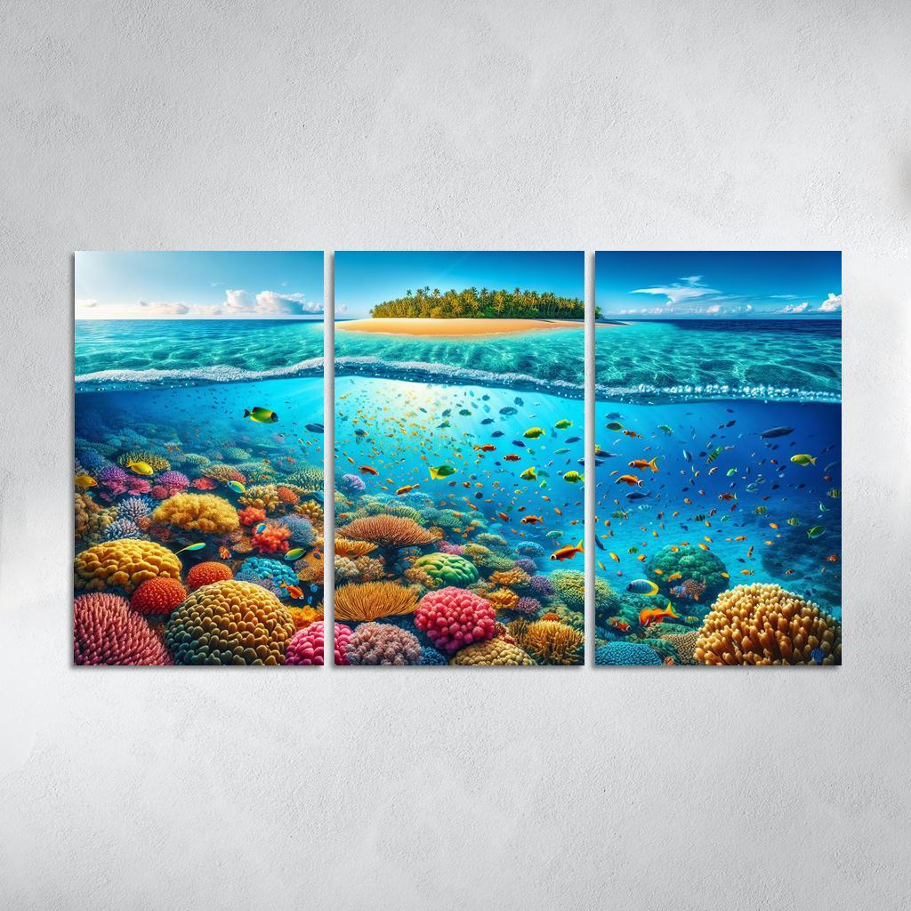 Coral Vista Underwater Wonderland Abstract Paintings Frame