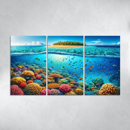 Coral Vista Underwater Wonderland Abstract Paintings Frame