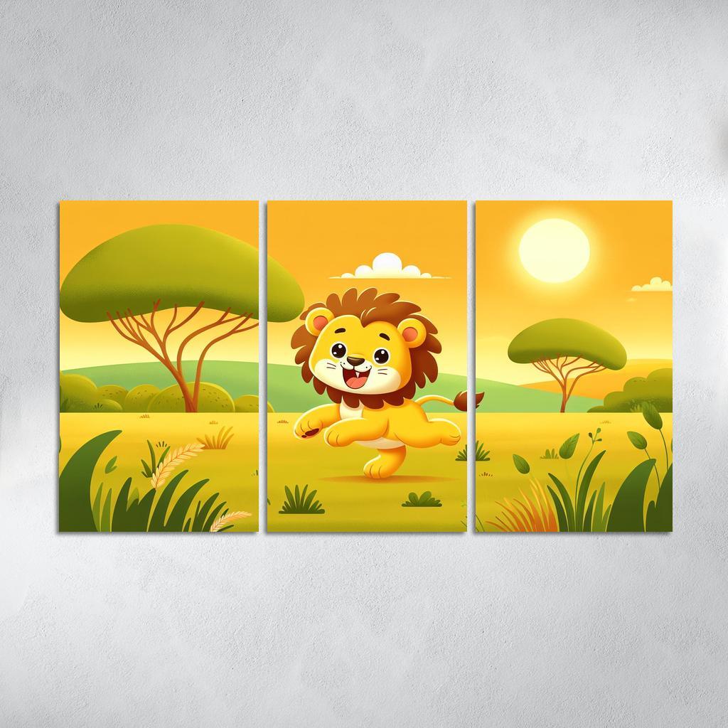 Lively Lions - Safari Magic Framed Paintings