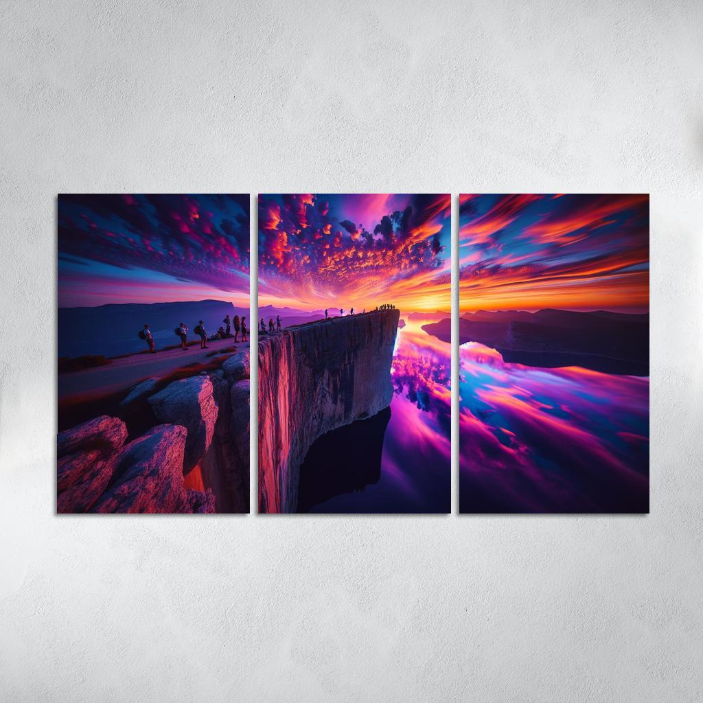 Sunset Ridge Cliffside Viewpoint Art Trends