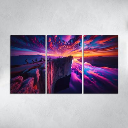 Sunset Ridge Cliffside Viewpoint Art Trends