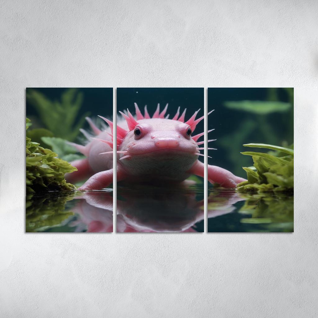 The Unique Axolotl Ambiguous Wonder Of The Underwater Modern Paintings Frame